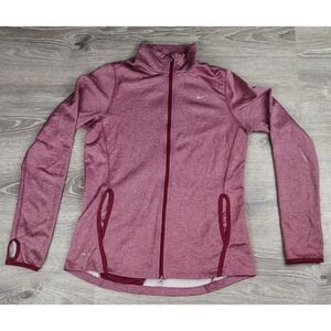 Nike Dri Fit Womens M Full Zip Jacket Running Athletic Long Sleeve Track Thumb *